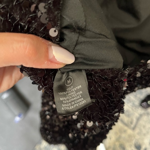 Fashion Nova Black Long Sleeve Sequin Jumpsuit with Open Back - Picture 9 of 10